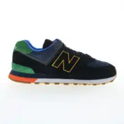 New Balance 574 XML574GF2 Mens Black Suede Lifestyle Sneakers Shoes 10
