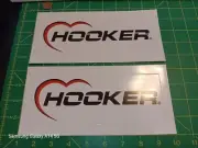 PAIR OF HOOKER STICKERS ORIGINAL FROM HOLLEY NEW OLD STOCK
