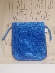 Bath & Body Works Blue Sparkly Gift Bag, 10" X 9", Pull Tie, New!!
