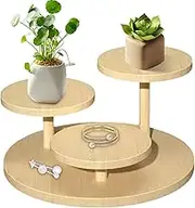 Display Riser Stand Shelf,Cake Stand Storage Rack - 3 Tier Wood Step Display Organizer, Multi-Purpose Stand For Displaying Jewelry, Cosmetics, Dolls, Cupcakes