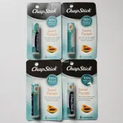 Lot of 4 Sweet Papaya Chap Stick Chapstick 100% Natural Lip Butter Balm Tubes