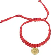 Totority Red Hand Woven Adjustable Cat Collar with Fortune Bell Charms Decorative Pet Collar for Kittens and Small Fits Neck Durable Red Rope and Design