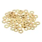 70Pcs Brass Flat Washer, M4 4 x 8 x 1mm Fenders Washers Assortment