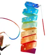 Gym Dance Ribbon 6.56ft Rhythmic Art Gymnastic Streamer Baton Twirling Rod