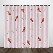 Exquisite Bedroom Blackout Curtains, Pink Cartoon Cute 118x106 Inch Heat Insulation Blackout Children's Curtains,3D lackout Curtains, Suitable for Living Room Bedroom Childre