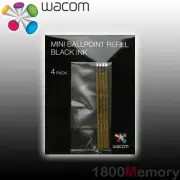 Wacom 4 Mini Ballpoint Refill Black Ink Pen Nibs ACK-203-07 for Inkling MDP-123