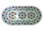 Pietra Dura Art Kitchen Table for Home Decor Oval Shape Marble Dining Table Top