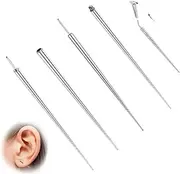 [Finrezio] 14G 16G 18G Titanium Piercing Taper Insertion Pin for Nose/Ear/Navel/Nipple/Lip/Eyebrow Stretcher Body Piercing Stretching Kit Assistant Tool