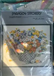 HUGE needlepoint kit, 'Springtime Bouquet' 30 x 26 inches finished Paragon c8