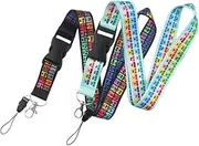 Generic 2Pcs Phone Lanyards Lost Neck Straps for Cellphones Bright Decorative Holder for Teachers Cameras Handbags More Easy Installation