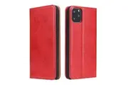 For iPhone 11 Pro Case Leather Flip Wallet Folio Protective Cover with Stand Red