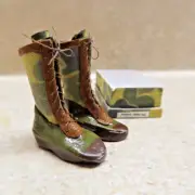Dollhouse Miniatures Camo Lace Up Boots by The Dolls' Cobbler (Syliva Roundtree)