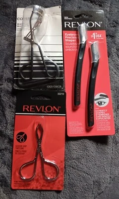 Revlon Scissor Grip Slant Tweezer, Eyebrow Precision Shaper And Lash Curler