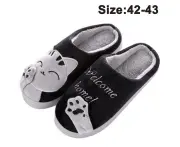 Cartoon Slippers Winter Home Cotton Slippers 42-43 Boy black - Boy black