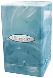 Ultra Pro Light Blue and White Marble Satin Tower Deck Box Card Storage Case