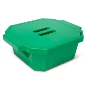 455010G Rectangular Ice Bucket with Lid, Green, 2.5L Capacity, 340mm Length, ...