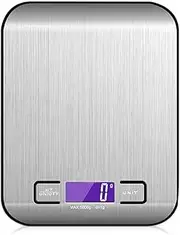 Digital Food Scales Electronic High Precision Weight Ingredients Kitchen Baking Food Balance Weighing Zero Clearing, Black Silver, 5kg/1g
