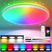 24W Smart LED Ceiling Light Colour Changer App Voice Control WiFi RGB Dimmable