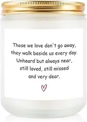 Teeglow Sympathy Memorial Gifts for Loss of Loved One Bereavement Sympathy Memorial Condolence Gift for Loss of mom dad Remember Me Grieving Present for Lavender Scented Soy Wax Candle