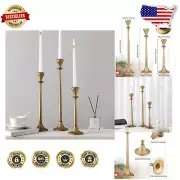Sturdy Gold Iron Candlestick Holders in 3 Sizes - Perfect for Any Occasion