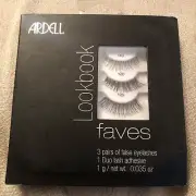 Ardell Lookbook Wispies Lash /9 Pairs Of False Eyelashes,1 Duo Adhesive 3 Pack
