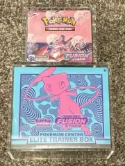 Sword & Shield Fusion Strike Booster Box + Pokemon Center ETB W Acrylic Cases