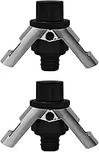 Binxind 2X Stainless Steel Champagne Stopper, Champagne Bottle Stopper with Pump, Suitable for Sparkling Wine Bottles-Black