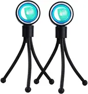 [TooToo] 2PCS Atmosphere Sunset USB Night Light Lamp LED Sun Rainbow Projector for Room