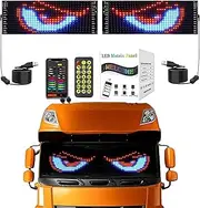 Devil Eyes Light for Cars LED Eyes for Trucks, LED Display Programmable Eyes Running Sign Illuminated Sign for Car, Truck, Business, Bar, Advertising, with Bluetooth App Control, Pack of 2