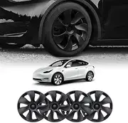 X-CAR Wheel Cover Hub Caps for Tesla Model Y 2022-2025 19 Inch Rim Hubcap Matt Black Set of 4