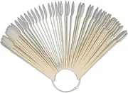 NIYANGLE 50pcs Nail Polish Display Sticks for Manicure Practice Nail Art Accessories for Selection and Organization for Displaying and Techniques