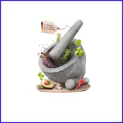 Heavy Granite Mortar and Pestle Set – Extra Large 8 Inch, Perfect for Cooking