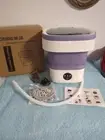 Portable Washing Machine Mini Washer Foldable Washer and Spin Travel New Purple