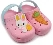 [icosylify] Toddler Shoes Little Kid Clogs Slide Sandals for 0-8 yrs Kids Unisex for Girls and Boys Garden Shoes Cartoon Slides Slip-Resistance Sandals Beach Pool Slippers