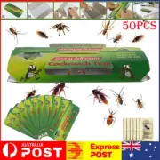 50PCS Cockroach Sticky Trap Bait Traps Glue Pest Control Cockroaches Insect`♧⇝#