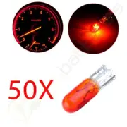 50x T5 Yellow Dashboard Cluster Gauge Light Halogen Mini-Wedge Bulbs For Honda