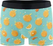 [FRODOTGV] Yellow Fruits Mens Boxer Brief Shorts Breathable Underwear for Men Underware Boxer Para Hombre