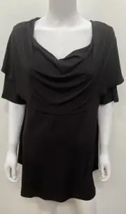 NWT~ ts TAKING SHAPE [ sz S/16] gorgeous black Ruffle My Feathers top rrp $100
