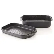 Baccarat Granite Cast Aluminium Non-Stick Roast & Grill Multi Pan 34X24X8cm