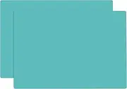 YACEYACE Silicone Mats, 2Pcs 40 x 30cm Green Silicone Table Mat, Silicone Placemats for Craft, Kitchen Counter, Jewelry, Painting