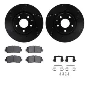 Dynamic Friction Company 8512-80074 Brake Rotor Dimpled & Slotted Black