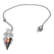Healing Metal Pendulum Divination Conical Con Silver Metaphysical Reiki Pendulum