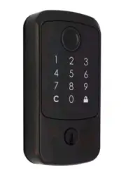 Defiant Electronic Touchpad Deadbolt Square Biometric Fingerprint Aged Bronze