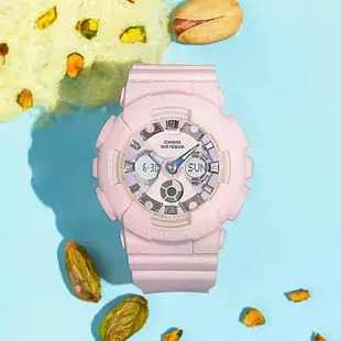 CASIO 卡西歐 Baby-G 休閒風雙顯手錶-嫩粉 BA-130WP-4A