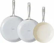 Non Stick Ceramic Frying Pan Set, Non Toxic Ceramic Pans for Cooking, 8" 9.5" 11
