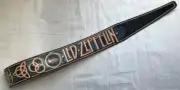 LED ZEPPELIN Theme, Blue - original handcrafted leather guitar strap 4 SYMBOLS