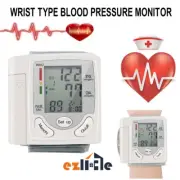 BP Blood Pressure Monitor Pulse Heart Beat Rate Measure Device LCD Digital Wrist