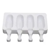 2Pc Homemade Food Grade Silicone Ice Cream Molds 2 Size Ice Lolly Moulds Freezer Bar Maker With Popsicle Sticks