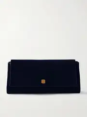 [KHAITE] KHAITE - Audrey Suede Clutch - Navy - One size One size Blue