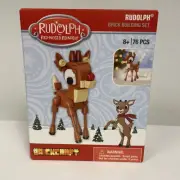 BRICKCRAFT RUDOLPH THE Red Nosed Reindeer Brick Building Christmas Ornament NEW!